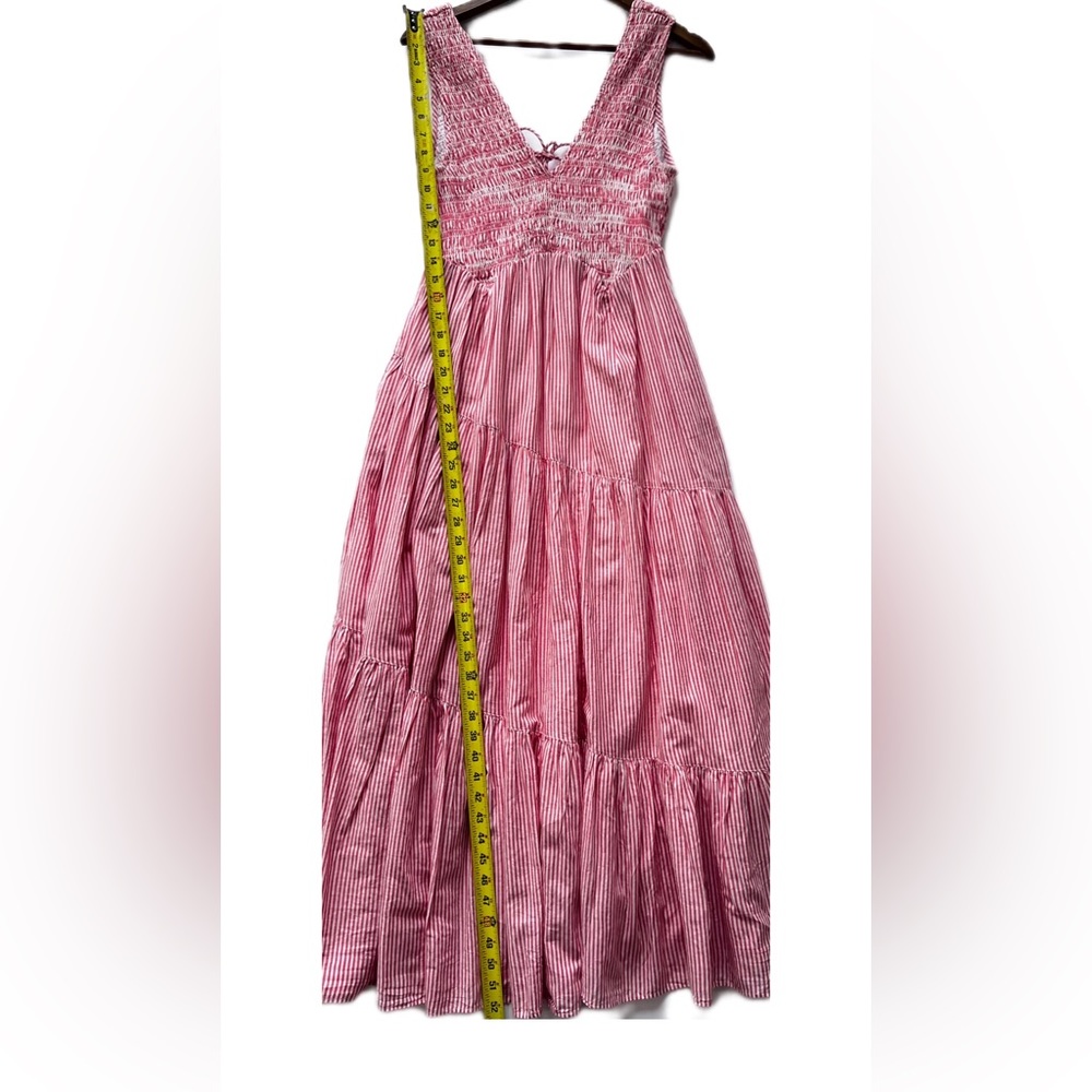 Free People Juno Smocked Tiered Maxi Dress Sz Xs Bohemian Flare Stripe Dress - Picture 15 of 16